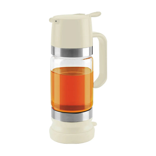 Aelga Glass Honey Dispenser kitchen items No Drip No Mess Leak-Free Design with Handle for Maple Syrup Maintains Freshness Easy to Clean Refill Perfect for Everyday Use