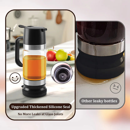 Aelga Glass Honey Dispenser kitchen items No Drip No Mess Leak-Free Design with Handle for Maple Syrup Maintains Freshness Easy to Clean Refill Perfect for Everyday Use