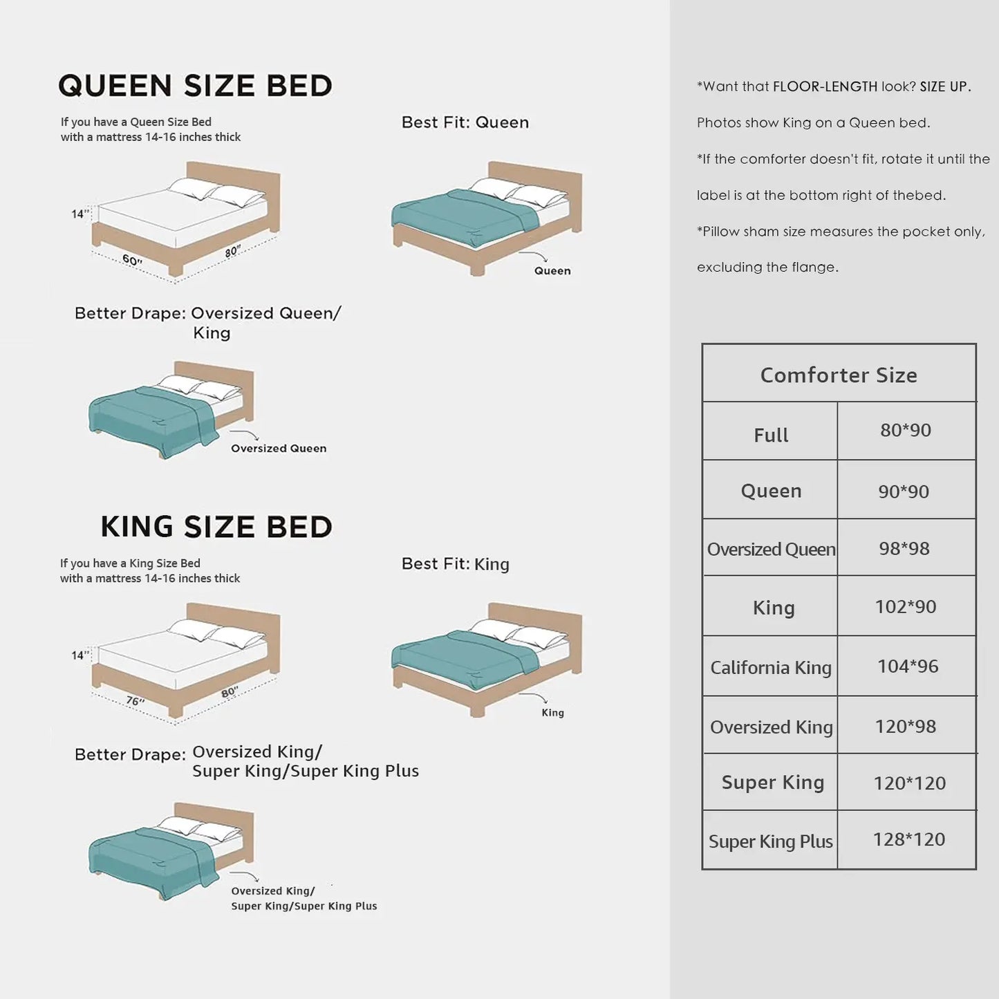 7-Piece Comforter Set – Farmhouse Coastal Design, Storage Pockets – Complete Bedding with Sheets & Shams