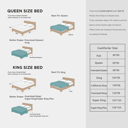 7-Piece Comforter Set – Farmhouse Coastal Design, Storage Pockets – Complete Bedding with Sheets & Shams